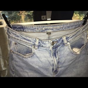 American eagle high rise-mom-stretch jeans sz 10